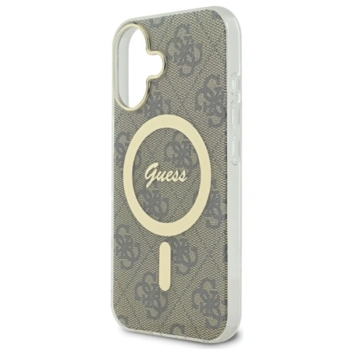 Etui Guess do Apple iPhone 16 hardcase IML 4G MagSafe brązowy Etui Guess do Apple iPhone 16 hardcase IML 4G MagSafe brązowy