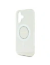 Etui Guess do Apple iPhone 16 hardcase IML Rhinestones MagSafe biały