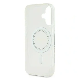 Etui Guess do Apple iPhone 16 hardcase IML Rhinestones MagSafe biały Etui Guess do Apple iPhone 16 hardcase IML Rhinestones MagSafe biały