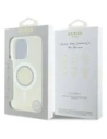 Etui Guess do Apple iPhone 16 Pro Max hardcase IML Rhinestones MagSafe biały