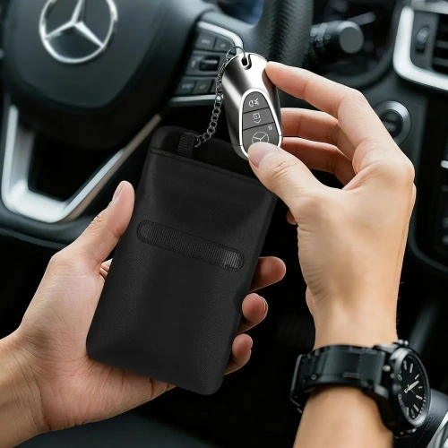 Klatka Faradaya Tech-Protect KLR400 Pouch Keyless RFID Signal Blocker Case Black Klatka Faradaya Tech-Protect KLR400 Pouch Keyless RFID Signal Blocker Case Black