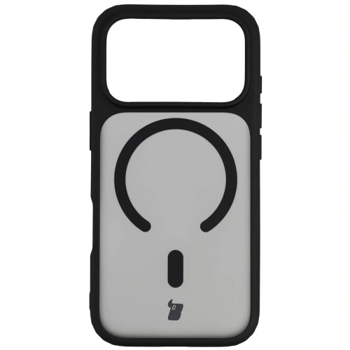 Etui z pierścieniem magnetycznym Bizon Case MatteO do Apple iPhone 17 Pro przydymione-czarne Etui z pierścieniem magnetycznym Bizon Case MatteO do Apple iPhone 17 Pro przydymione-czarne