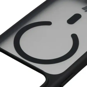 Etui z pierścieniem magnetycznym Bizon Case MatteO do Apple iPhone 17 Pro przydymione-czarne Etui z pierścieniem magnetycznym Bizon Case MatteO do Apple iPhone 17 Pro przydymione-czarne