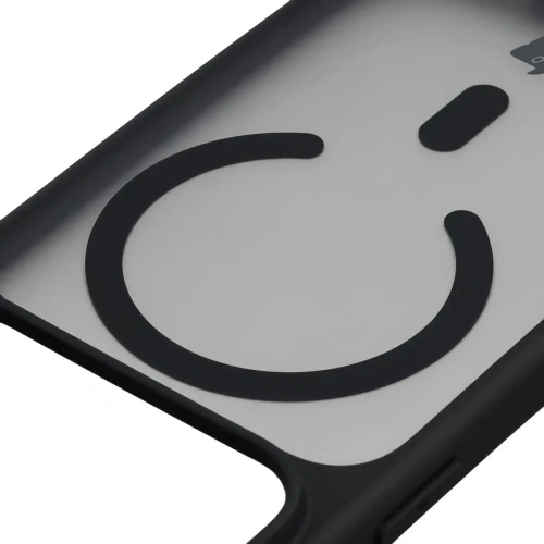 Etui z pierścieniem magnetycznym Bizon Case MatteO do Apple iPhone 17 Pro przydymione-czarne Etui z pierścieniem magnetycznym Bizon Case MatteO do Apple iPhone 17 Pro przydymione-czarne