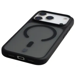 Etui z pierścieniem magnetycznym Bizon Case MatteO do Apple iPhone 17 Pro przydymione-czarne Etui z pierścieniem magnetycznym Bizon Case MatteO do Apple iPhone 17 Pro przydymione-czarne
