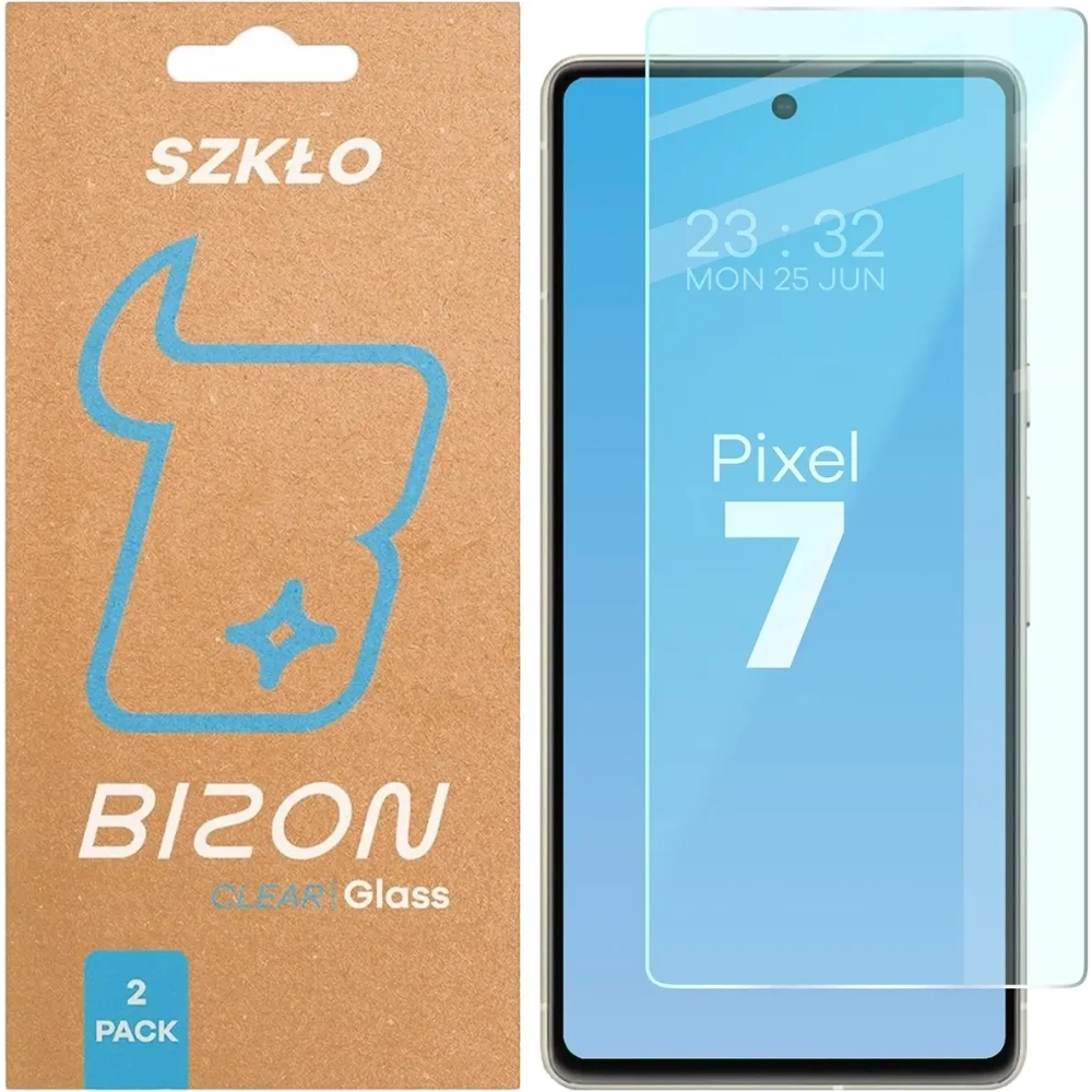 Szkło hartowane Bizon Glass Clear Duo do Google Pixel 7 [2 PACK]