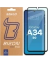 Szkło hartowane Bizon Glass Edge Duo do Samsung Galaxy A34 5G czarna ramka [2 PACK]