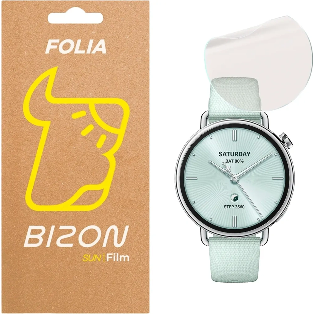 Folia matowa Bizon Glass Watch Film Sun do Xiaomi Watch S4 41mm