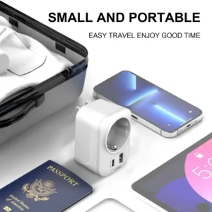 Adapter / przejściówka Tech-Protect TA100 Travel Adapter US / EU White