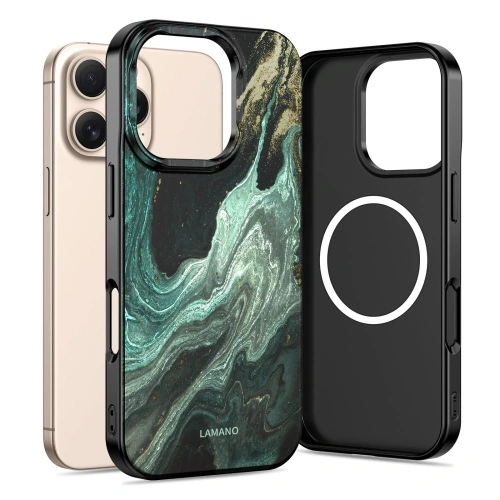 Etui Tech-Protect Lamano MagSafe do Apple iPhone 16 Pro Verde Aura Etui Tech-Protect Lamano MagSafe do Apple iPhone 16 Pro Verde Aura