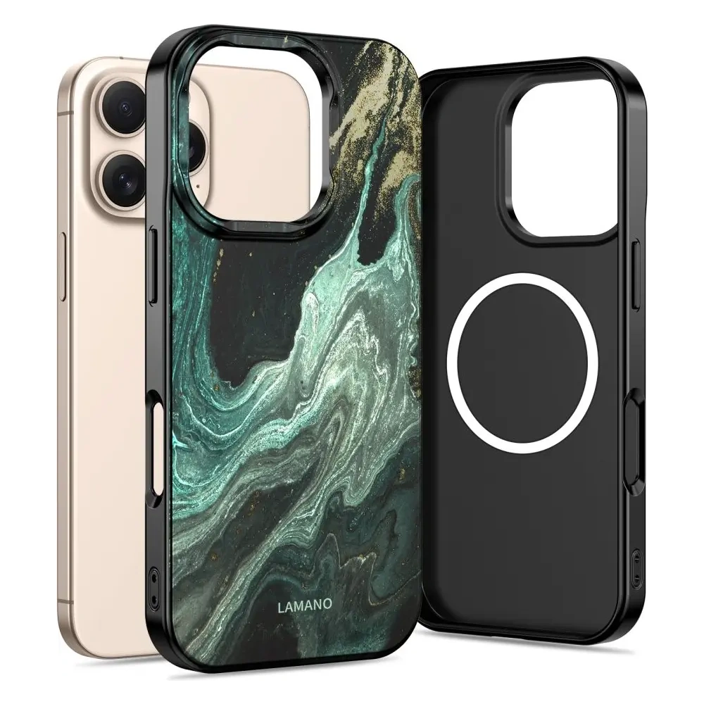 Etui Tech-Protect Lamano MagSafe do Apple iPhone 16 Pro Verde Aura