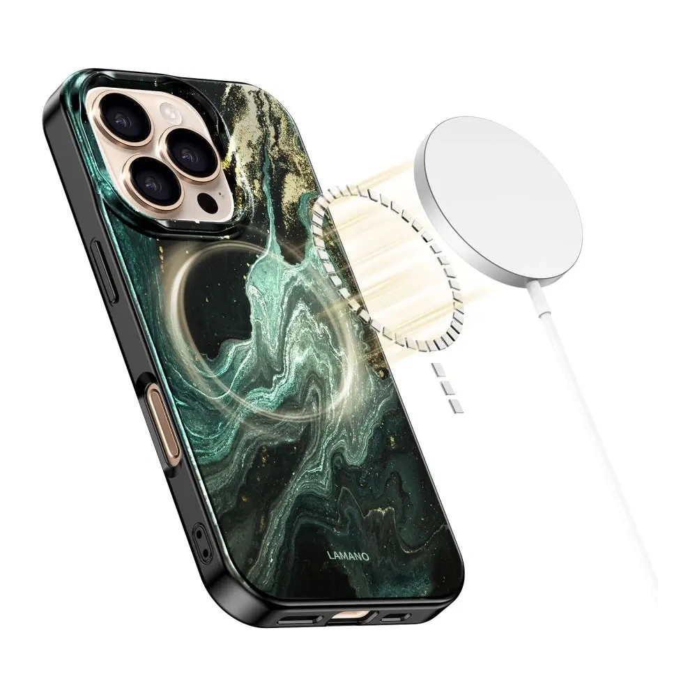 Etui Tech-Protect Lamano MagSafe do Apple iPhone 16 Pro Verde Aura