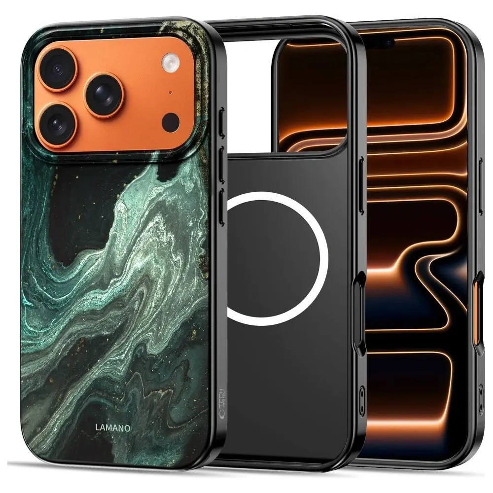 Etui Tech-Protect Lamano MagSafe do Apple iPhone 17 Pro Verde Aura