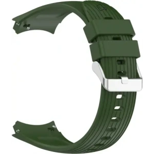 Silikonowy pasek Bizon Strap Watch Silicone T do Huawei Watch 5 46mm ciemnozielony