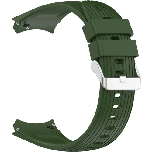 Silikonowy pasek Bizon Strap Watch Silicone T do Huawei Watch 5 46mm ciemnozielony