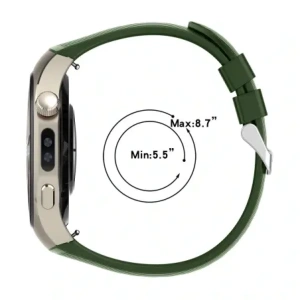 Silikonowy pasek Bizon Strap Watch Silicone T do Huawei Watch 5 46mm ciemnozielony