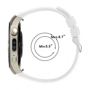 Silikonowy pasek Bizon Strap Watch Silicone T do Huawei Watch 5 46mm biały