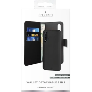 Kup Etui PURO Wallet Detasabil 2 în 1 pentru Huawei Nova 5T (negru) - PUR202BLK - {ean13} - Sklep Home Screen