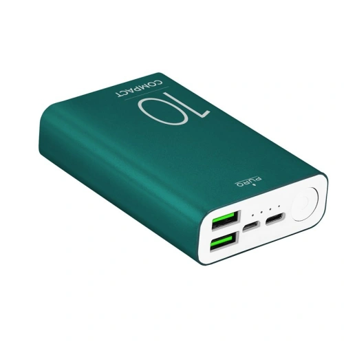 Kup Powerbank PURO Compact 10000mAh 2 x USB-A, 1 x USB-C, 15W, Li-Poly (grün) - PUR203GRN - {ean13} - Sklep Home Screen