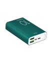 Powerbanka PURO Compact 10000mAh 2 x USB-A, 1 x USB-C, 15W, Li-Poly (zelená)