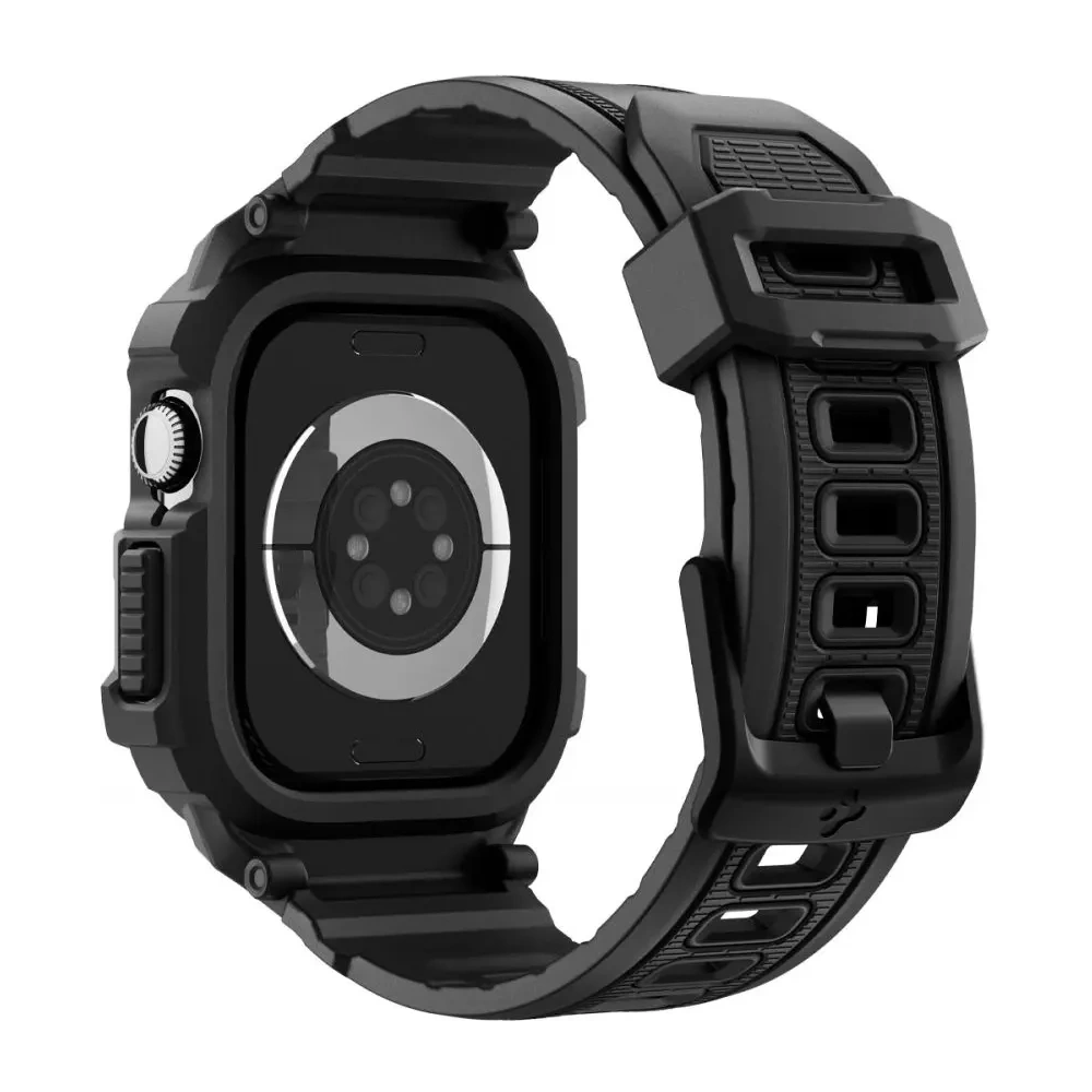 Etui z paskiem Spigen Rugged Armor Pro V2 do Apple Watch 10 / 11 42mm Matte Black
