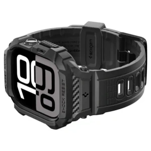 Etui z paskiem Spigen Rugged Armor Pro V2 do Apple Watch 10 / 11 42mm Matte Black