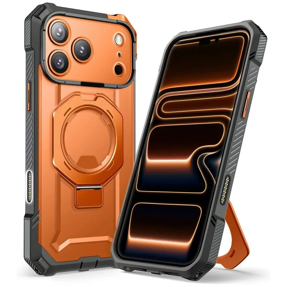 Etui Supcase Unicorn Beetle Grip Mag MagSafe do Apple iPhone 17 Pro Clear/coral