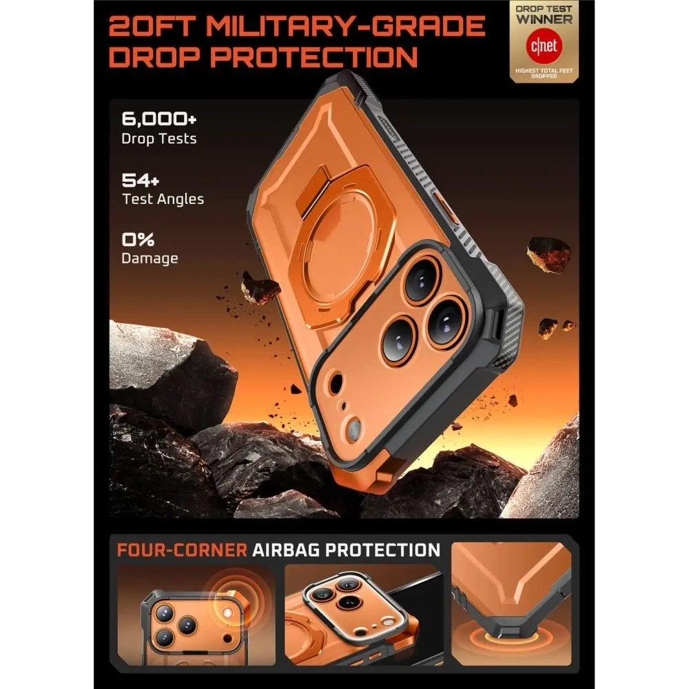 Etui Supcase Unicorn Beetle Grip Mag MagSafe do Apple iPhone 17 Pro Clear/coral