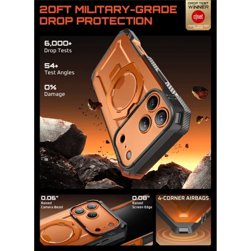 Etui Supcase Unicorn Beetle Grip Pro Mag MagSafe do Apple iPhone 17 Pro Clear/coral Etui Supcase Unicorn Beetle Grip Pro Mag MagSafe do Apple iPhone 17 Pro Clear/coral