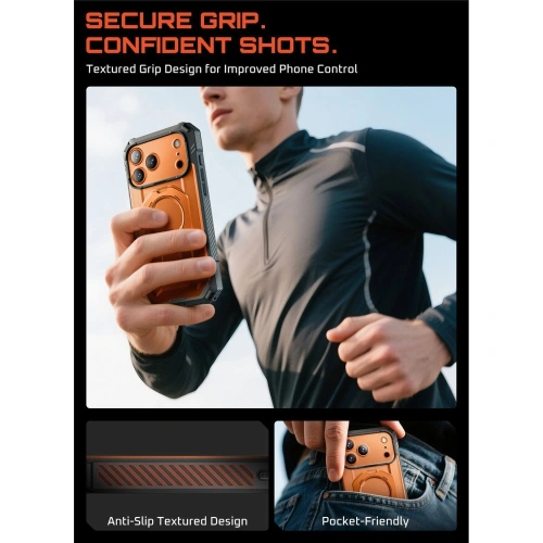 Etui Supcase Unicorn Beetle Grip Pro Mag MagSafe do Apple iPhone 17 Pro Max Clear/coral Etui Supcase Unicorn Beetle Grip Pro Mag MagSafe do Apple iPhone 17 Pro Max Clear/coral