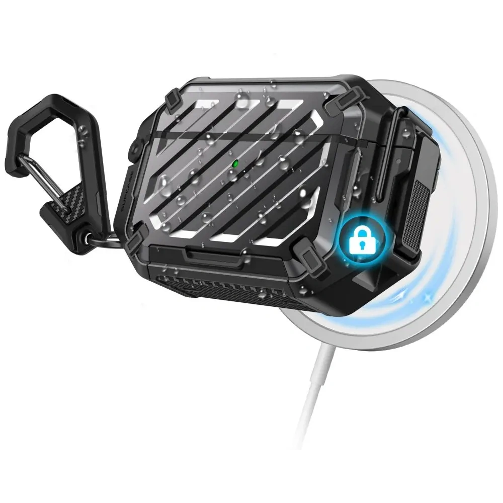 Etui Supcase Unicorn Beetle Pro MagSafe IP68 do Apple AirPods Pro 3 Black