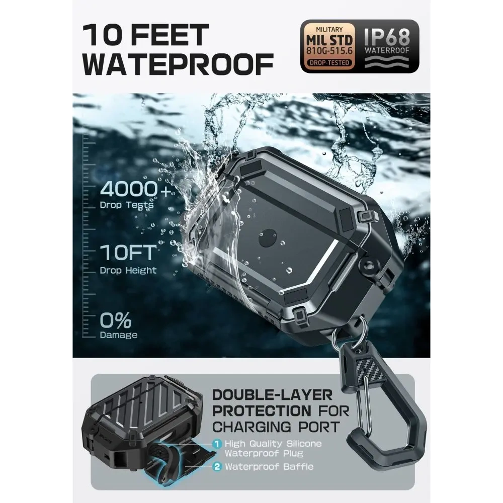 Etui Supcase Unicorn Beetle Pro MagSafe IP68 do Apple AirPods Pro 3 Black