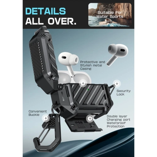 Etui Supcase Unicorn Beetle Pro MagSafe IP68 do Apple AirPods Pro 3 Black Etui Supcase Unicorn Beetle Pro MagSafe IP68 do Apple AirPods Pro 3 Black