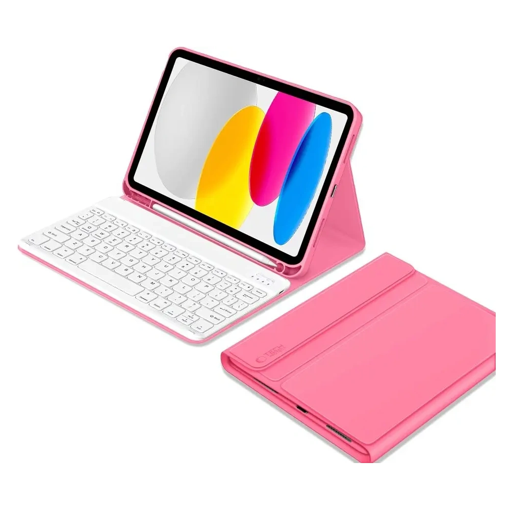 Etui Tech-Protect SmartCase Pen + Keyboard Apple iPad 10.9" 2022 / 11" 2025 Magenta