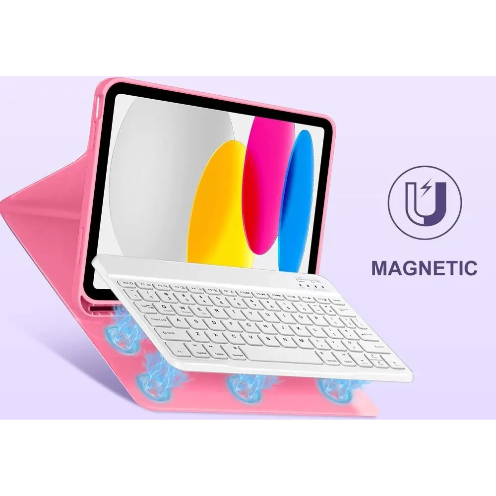 Etui Tech-Protect SmartCase Pen + Keyboard Apple iPad 10.9" 2022 / 11" 2025 Magenta