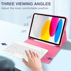 Etui Tech-Protect SmartCase Pen + Keyboard Apple iPad 10.9" 2022 / 11" 2025 Magenta