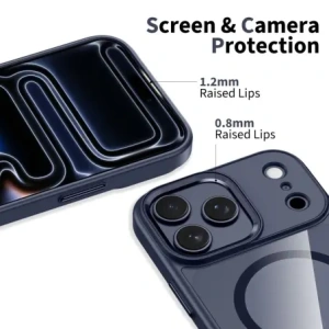 Etui Tech-Protect Magmat MagSafe do Apple iPhone 17 Pro Max Deep Blue/clear