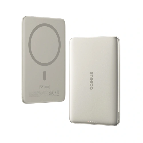 Powerbank Baseus PicoGo AM41 Ultra-Slim 5000mAh 20W kompatybilny z MagSafe + kabel Baseus Simple USB-C 60W 30cm tytanowy Powerbank Baseus PicoGo AM41 Ultra-Slim 5000mAh 20W kompatybilny z MagSafe + kabel Baseus Simple USB-C 60W 30cm tytanowy