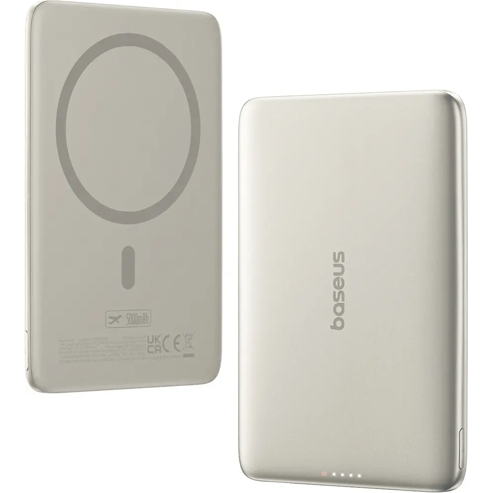 Powerbank Baseus PicoGo AM41 Ultra-Slim 5000mAh 20W kompatybilny z MagSafe + kabel Baseus Simple USB-C 60W 30cm tytanowy