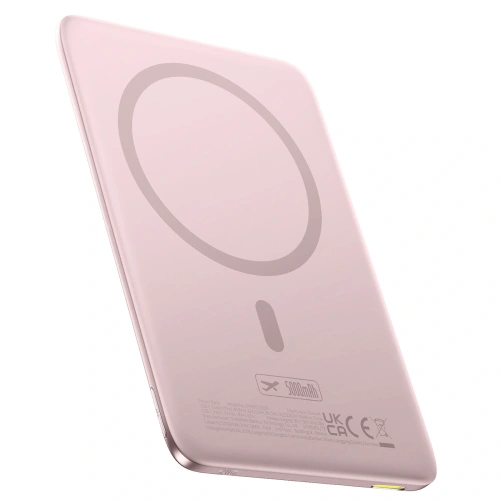 Powerbank Baseus PicoGo AM41 Ultra-Slim 5000mAh 20W kompatybilny z MagSafe + kabel Baseus Simple USB-C 60W 30cm różowy Powerbank Baseus PicoGo AM41 Ultra-Slim 5000mAh 20W kompatybilny z MagSafe + kabel Baseus Simple USB-C 60W 30cm różowy