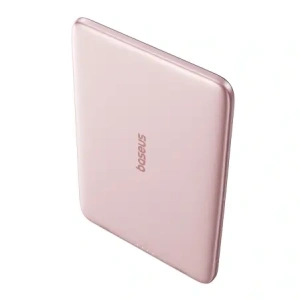 Powerbank Baseus PicoGo AM41 Ultra-Slim 5000mAh 20W kompatybilny z MagSafe + kabel Baseus Simple USB-C 60W 30cm różowy