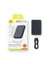 Powerbank Baseus EnerFill FM11 Ultra-Mini 10000mAh 22.5W kompatybilny z MagSafe + kabel Baseus Simple USB-C 20V 3A 30cm czarny Powerbank Baseus EnerFill FM11 Ultra-Mini 10000mAh 22.5W kompatybilny z MagSafe + kabel Baseus Simple USB-C 20V 3A 30cm czarny