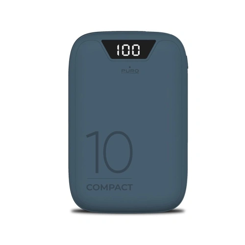 Kup Powerbank PURO Compact 10000mAh, USB-A, USB-C, 15 W LED (albastru) - PUR206BLU - {ean13} - Sklep Home Screen