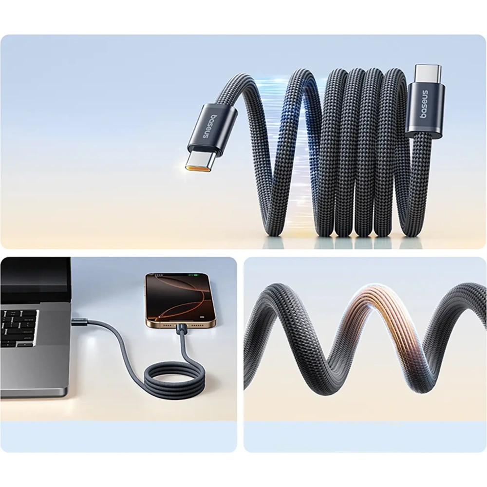 Kabel Baseus Dynamic 4 Pro Fast USB-C do USB-C 100W 1m czarny