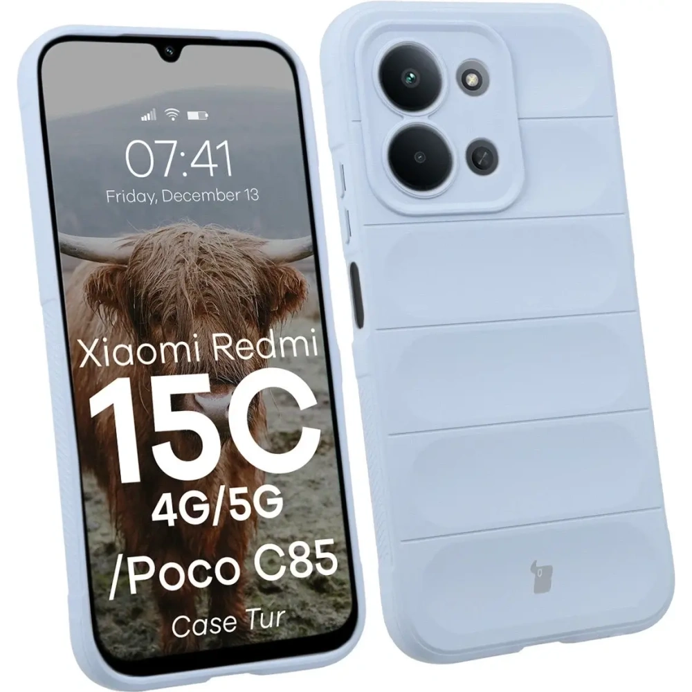 Pancerne etui Bizon Case Tur do Xiaomi Redmi 15C 4G / 5G / POCO C85 4G jasnoniebieskie