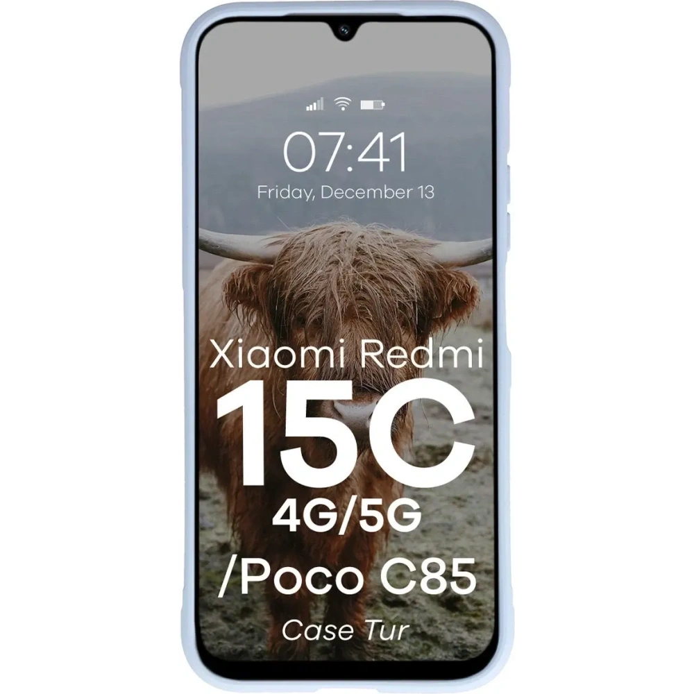 Pancerne etui Bizon Case Tur do Xiaomi Redmi 15C 4G / 5G / POCO C85 4G jasnoniebieskie