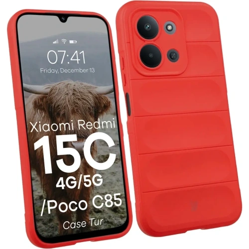 Pancerne etui Bizon Case Tur do Xiaomi Redmi 15C 4G / 5G / POCO C85 4G czerwone Pancerne etui Bizon Case Tur do Xiaomi Redmi 15C 4G / 5G / POCO C85 4G czerwone