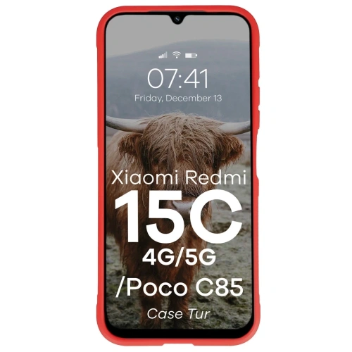 Pancerne etui Bizon Case Tur do Xiaomi Redmi 15C 4G / 5G / POCO C85 4G czerwone Pancerne etui Bizon Case Tur do Xiaomi Redmi 15C 4G / 5G / POCO C85 4G czerwone