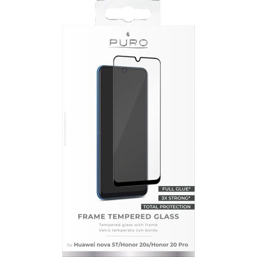 Buy PURO Frame Tempered Glass Huawei Nova 5T - PUR208 - {ean13} - Home Screen Store Europe