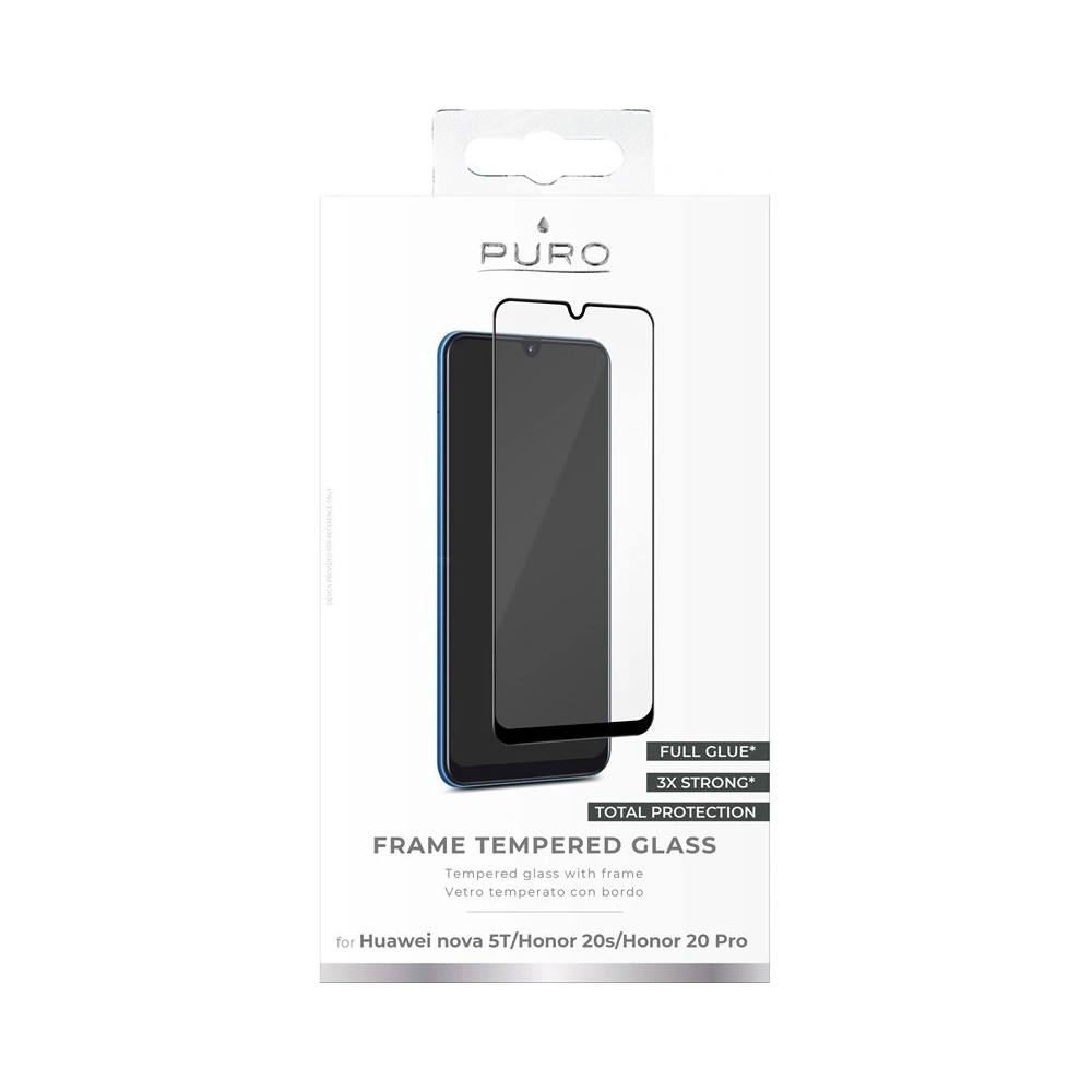 Szkło hartowane PURO Frame Tempered Glass Huawei Nova 5T